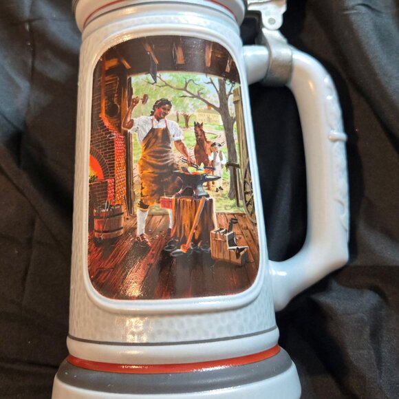 AVON Collectible Stoneware Beer Stein, "The Building of America" No. 61813 - Picture 7 of 11